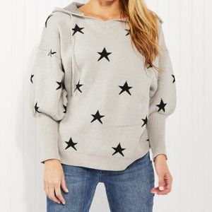 Heimish All of the Stars Full Size Star Hooded Sweater